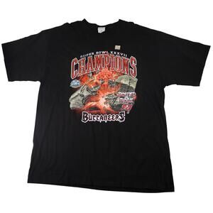 Vintage Y2k NFL Buccaneers Super Bowl XXXVII Champions Graphic T Shirt